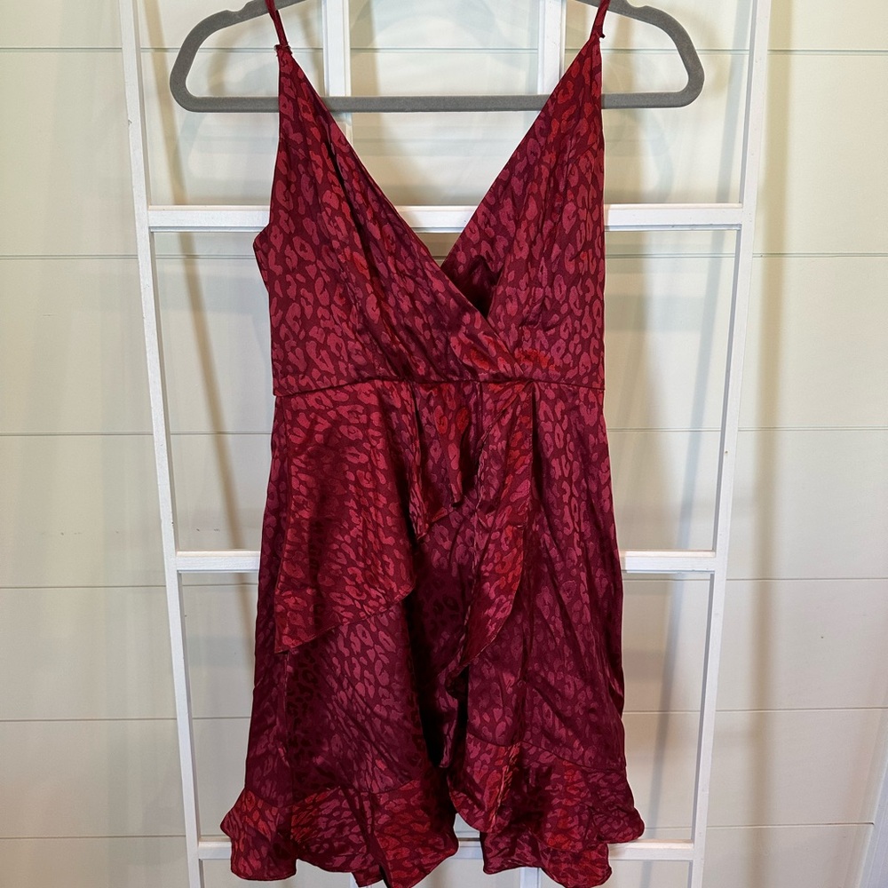 Altar’d State red satin dress size medium